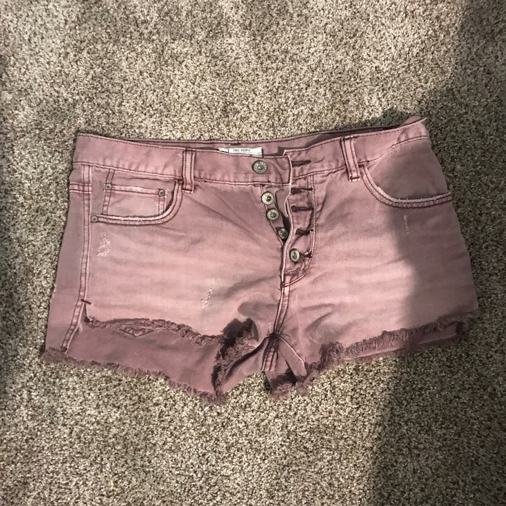 Women's pink jean shorts